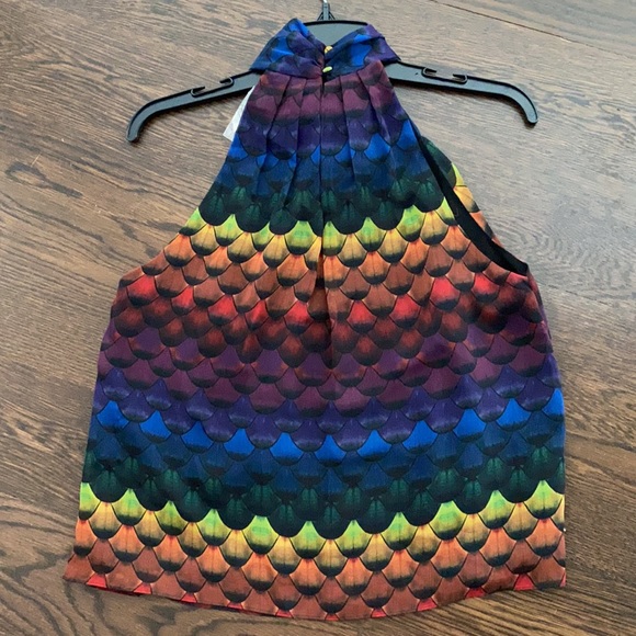 🔥HOT PRICE🔥Alice & Olivia NWT Leia bow sleeveless blouse - Picture 4 of 7